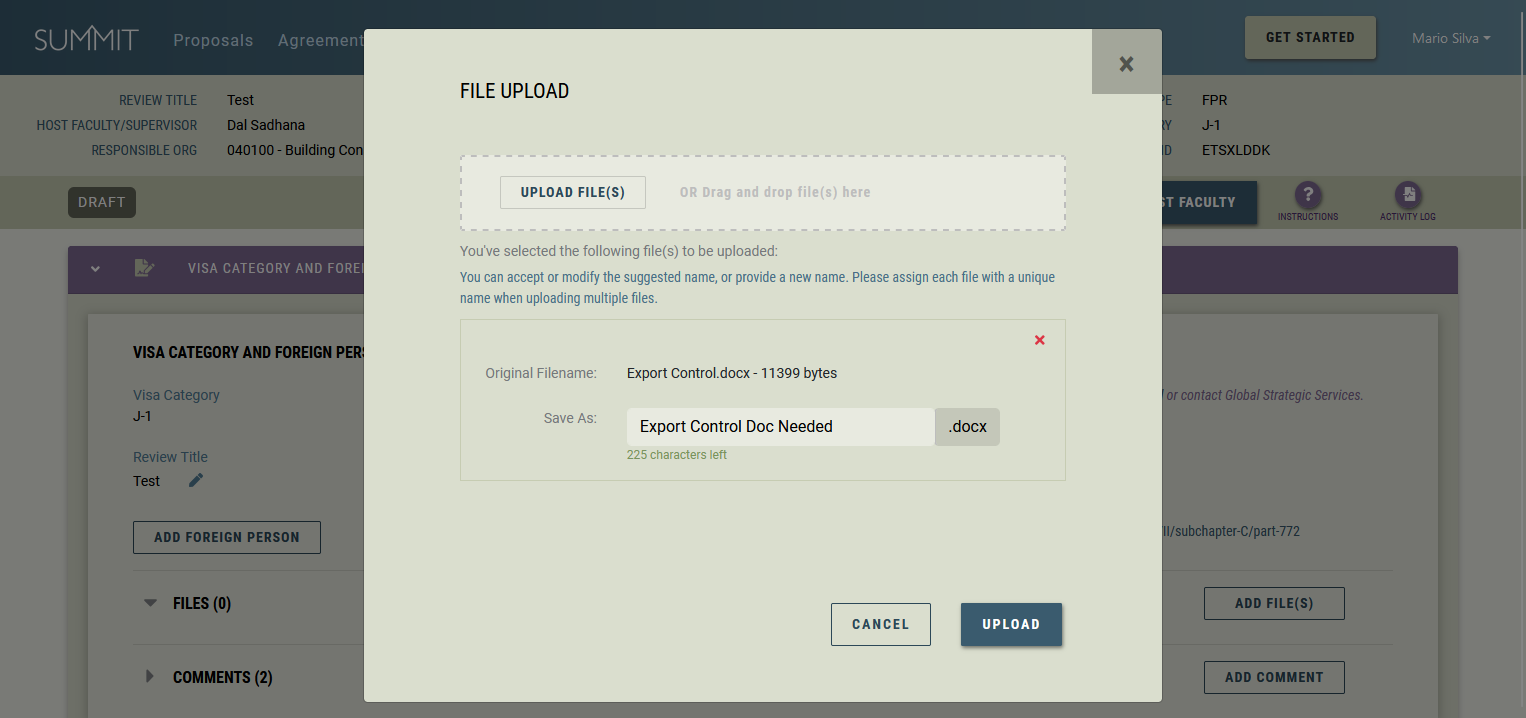 File Added Upload Modal