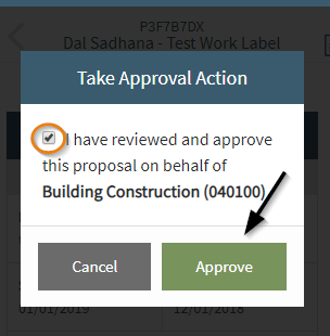 Mobile Approve Button Selected