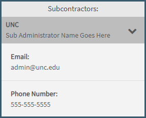 Subcontractor Section