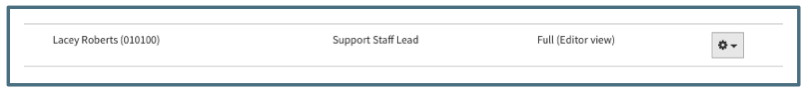 Support Staff Lead