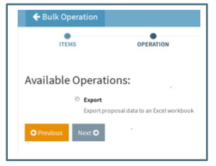 Data Export Operation Options