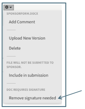 Remove Signature Needed on File